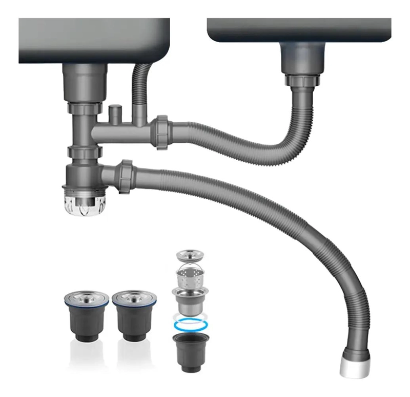 DESAGÜE DRENAJE FLEXIBLE PARA FREGADERO DE COCINA Y BAÑO - 1