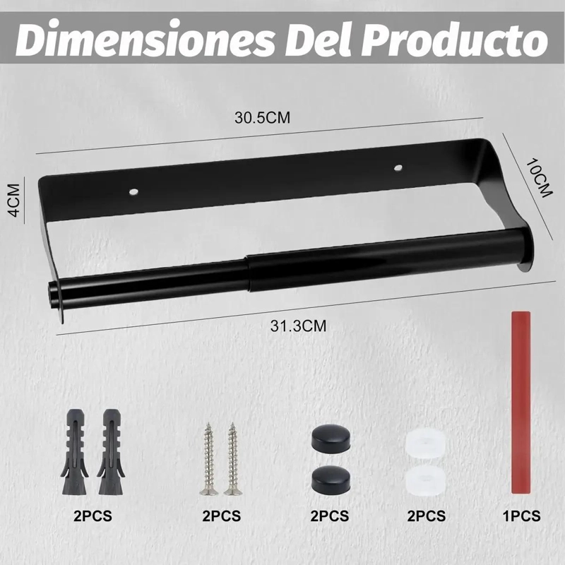 SOPORTE DE ACERO INOXIDABLE PARA TOALLAS DE PAPEL DE COCINA - 7