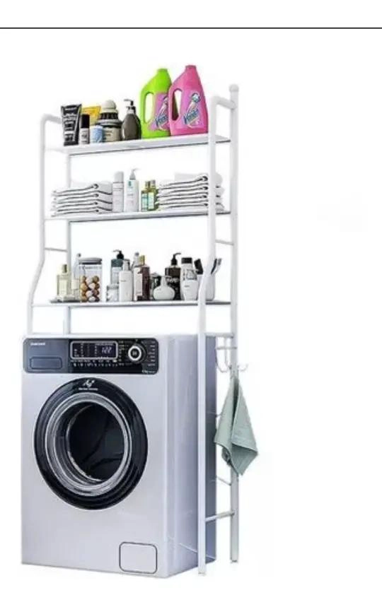ESTANTE ORGANIZADOR METALICO DE 3 NIVELES PARA BAÑO Y LAVADORA - 3