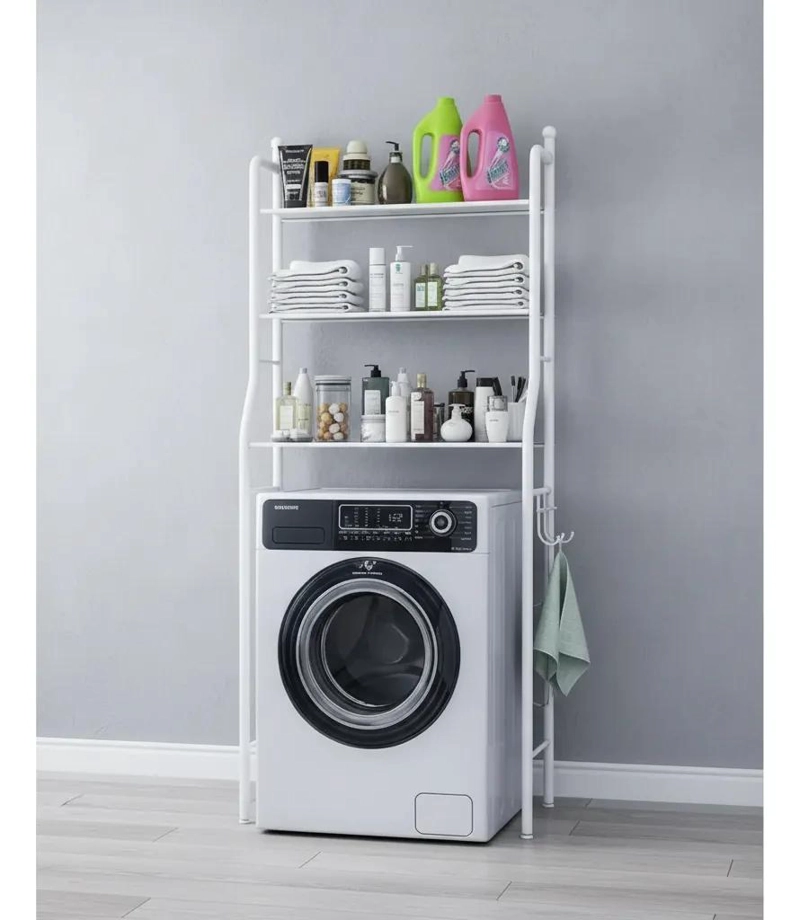 ESTANTE ORGANIZADOR METALICO DE 3 NIVELES PARA BAÑO Y LAVADORA - 4