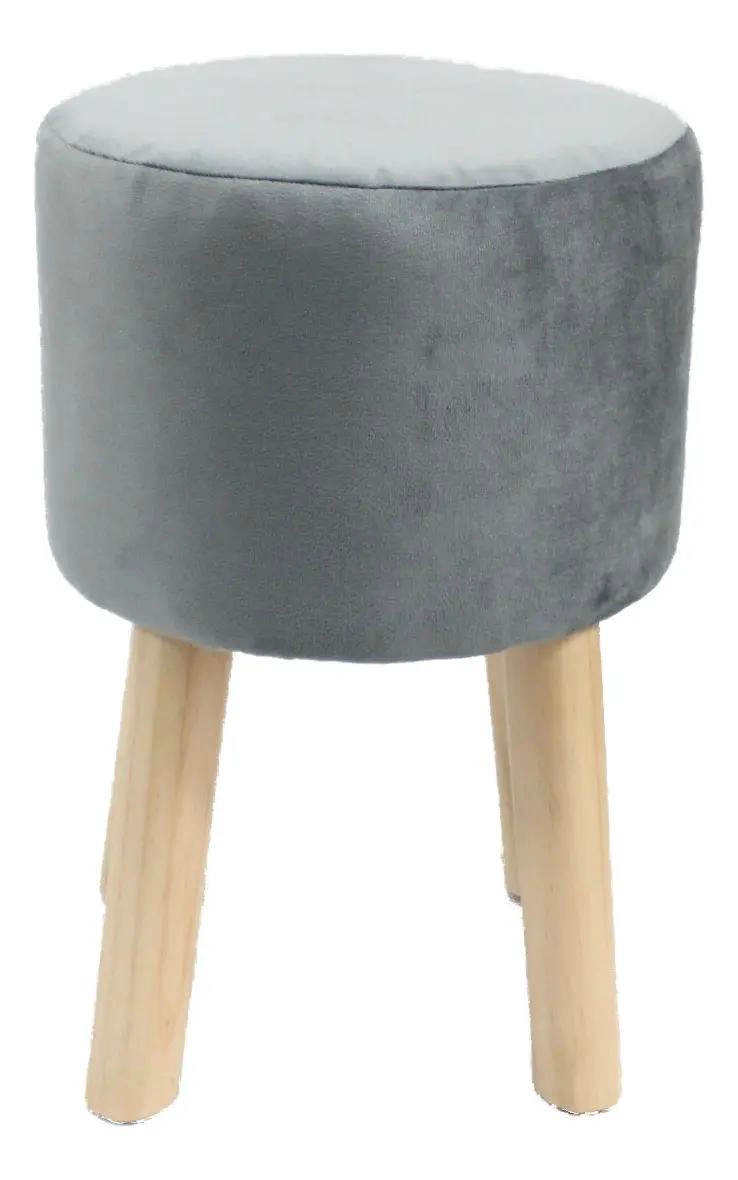 POUF REDONDO DE FELPA ELEGANTE Y VERSATIL PARA EL HOGAR - 2