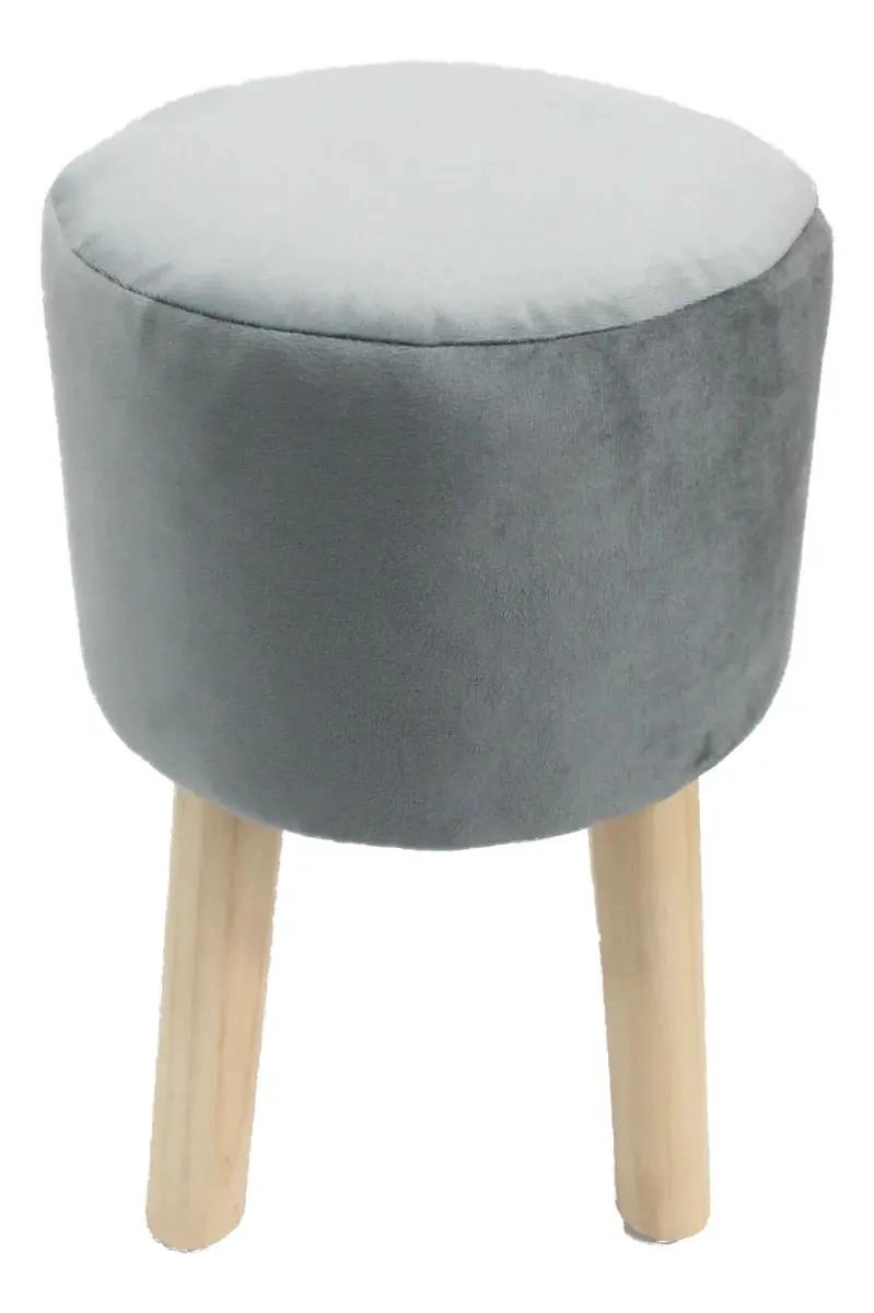 POUF REDONDO DE FELPA ELEGANTE Y VERSATIL PARA EL HOGAR - 3