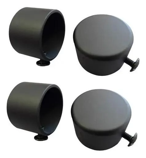 PACK DE 4 TOPES METALICOS PARA BARRAS DE CORTINA DE 25 MM - 1