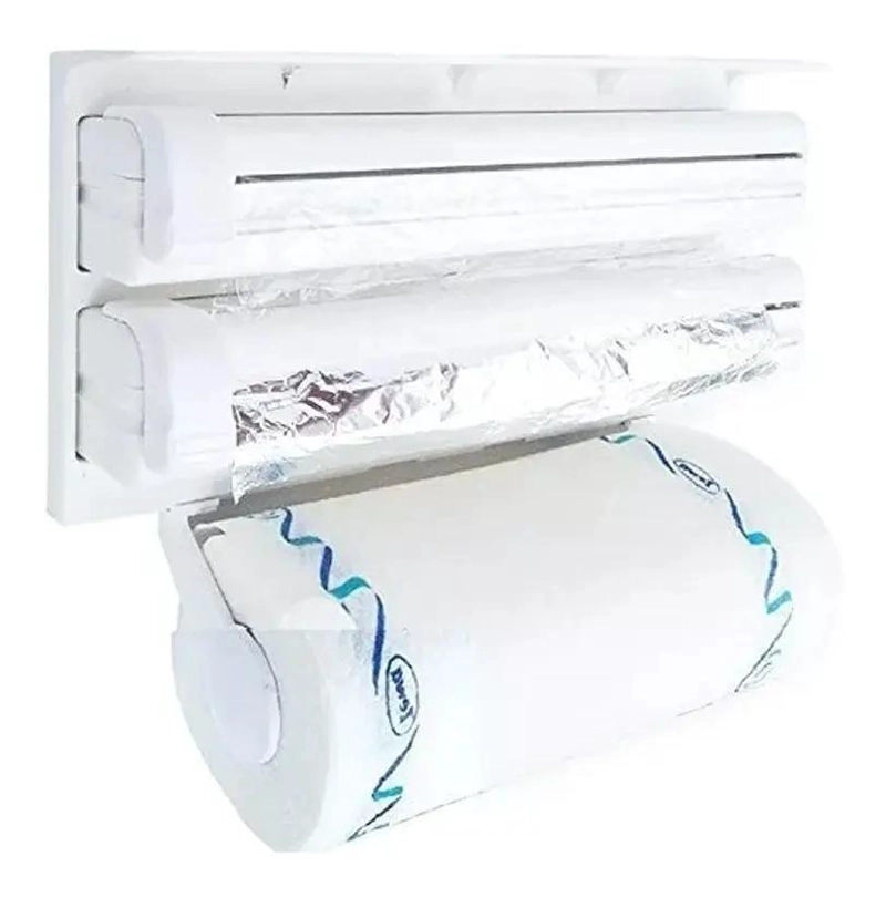 DISPENSADOR TRIPLE DE PAPEL ALUMINIO PARA COCINA - 4