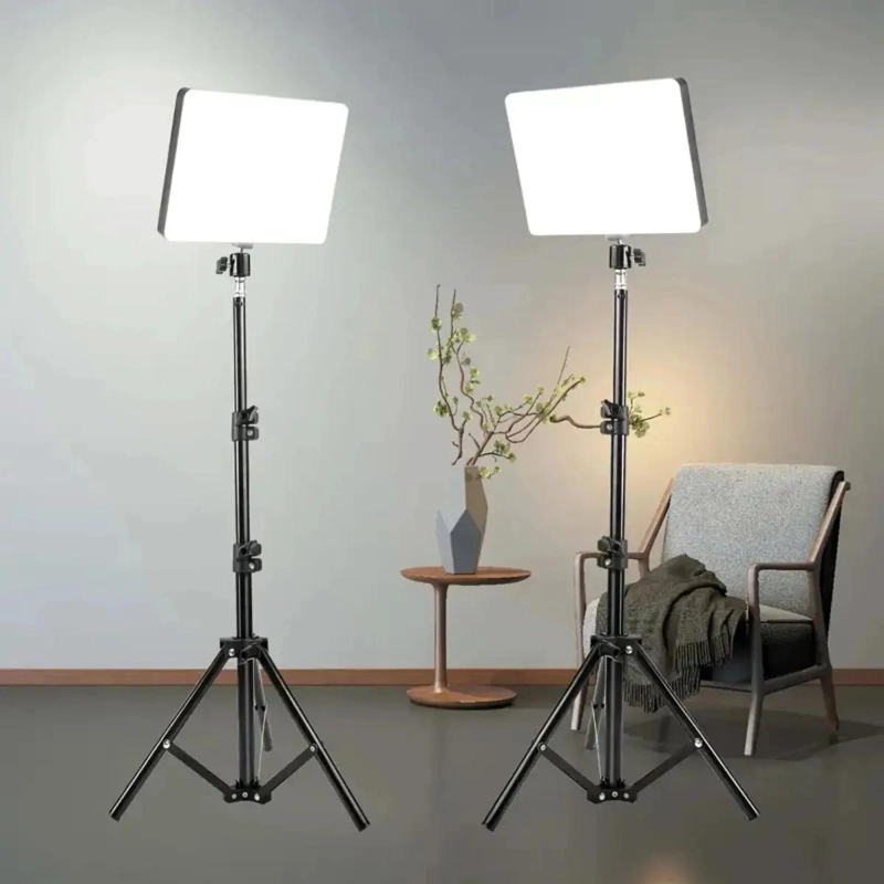 PANEL DE ILUMINACION LED REGULABLE CON TRIPODE PARA FOTOGRAFIA - 4