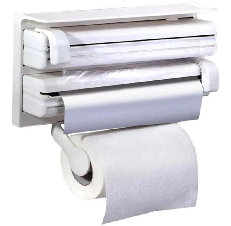 DISPENSADOR TRIPLE PARA PAPEL DE COCINA Y ALUMINIO - 1