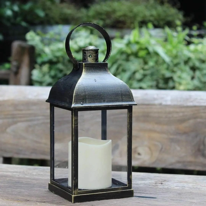 FAROL VELA LED LUZ CALIDA VINTAGE COLOR NEGRO - 3