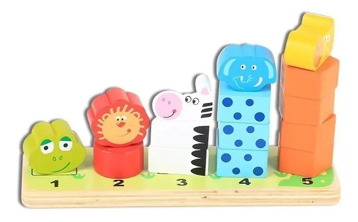 JUEGO DE APILAMIENTO DIDACTICO DE MADERA PARA NIÑOS - 7