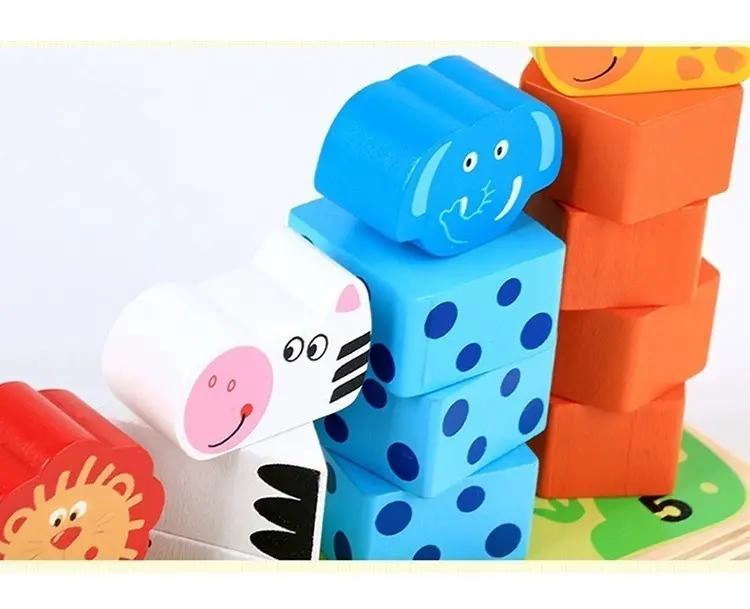JUEGO DE APILAMIENTO DIDACTICO DE MADERA PARA NIÑOS - 8