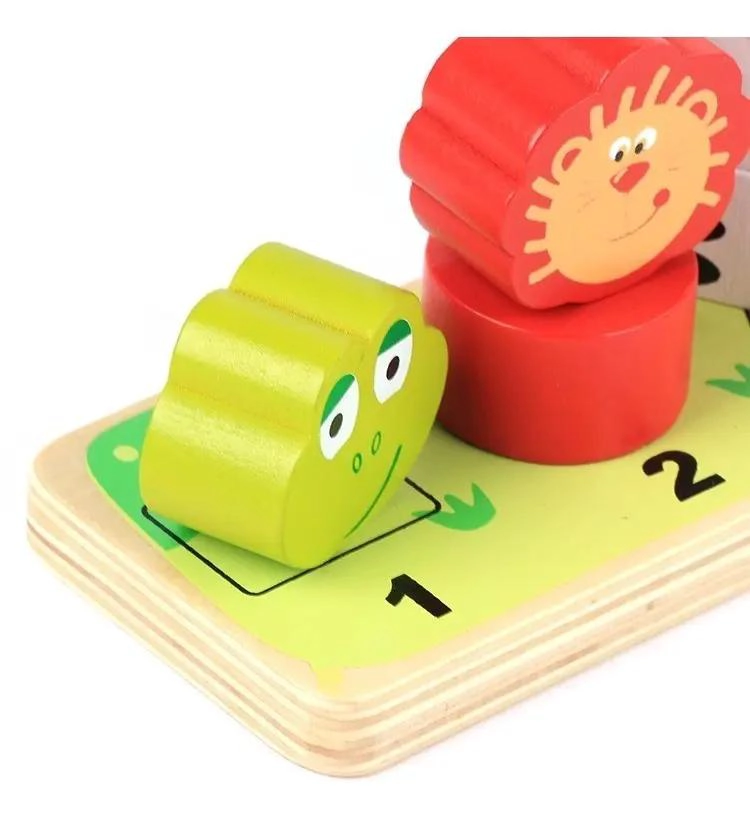 JUEGO DE APILAMIENTO DIDACTICO DE MADERA PARA NIÑOS - 9