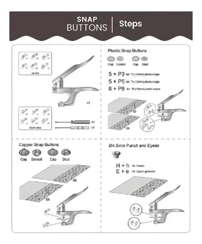 PINZA REMACHADORA PARA BROCHES PLASTICOS CON 270 ACCESORIOS - 2