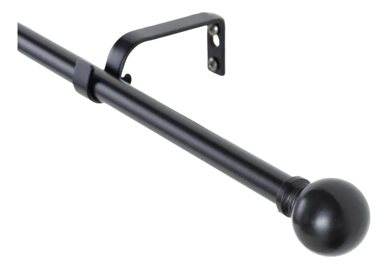 SET EXTENSIBLE DE METAL 120-200 CM COLOR NEGRO CON TERMINALES - 1