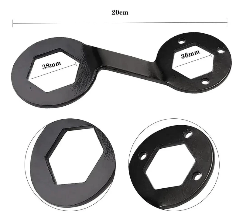 LLAVE TORX UNIVERSAL 20 CM ABOCINADA NEGRA - 2