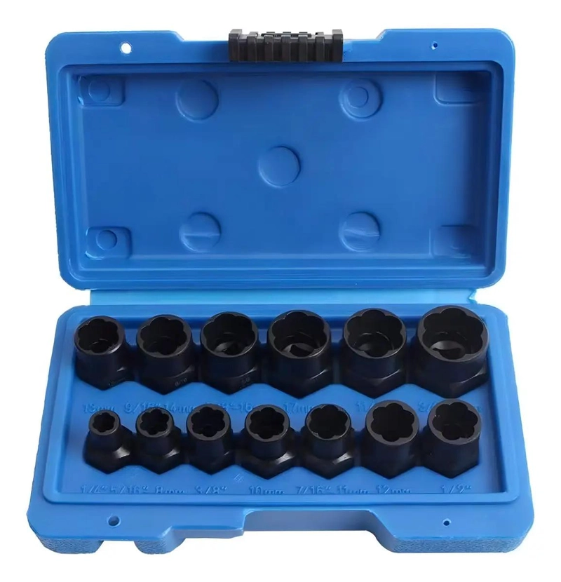 SET DE DADOS EXTRACTORES PARA PERNOS Y TUERCAS DE 9 A 19MM - 2