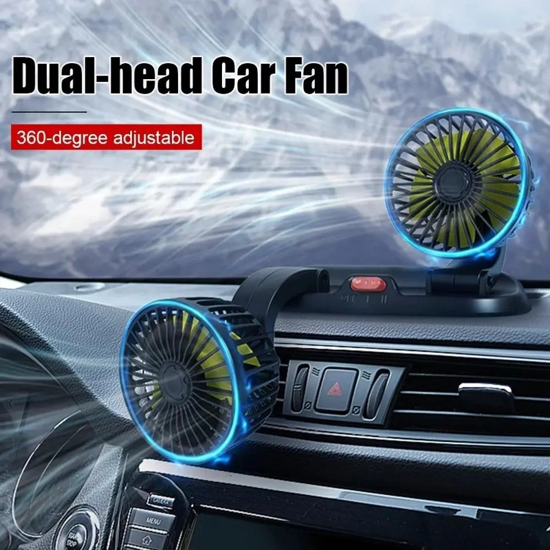 VENTILADOR USB DOBLE PORTATIL CON 5 ASPAS Y AJUSTE FLEXIBLE - 5