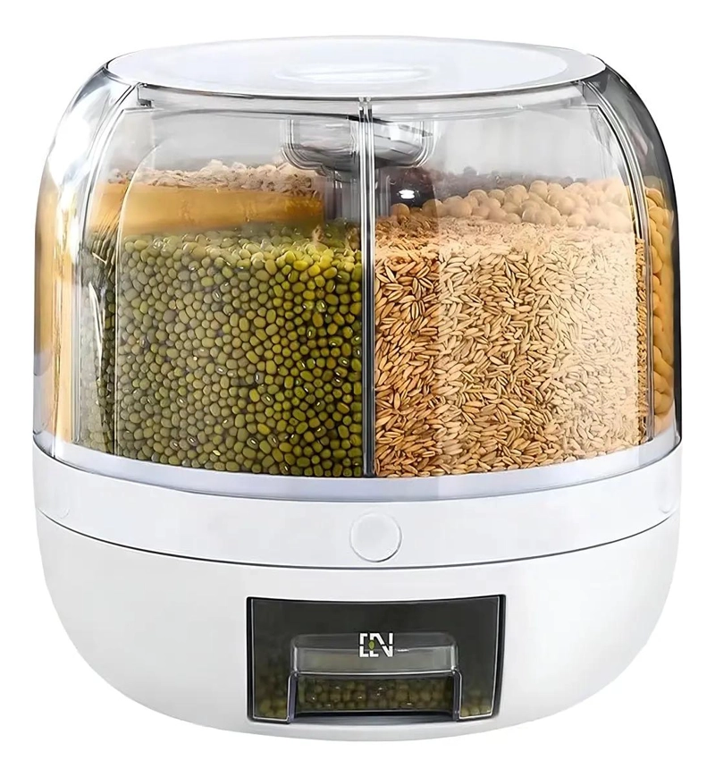 DISPENSADOR GIRATORIO DE ALIMENTOS CON 6 COMPARTIMIENTOS - 5