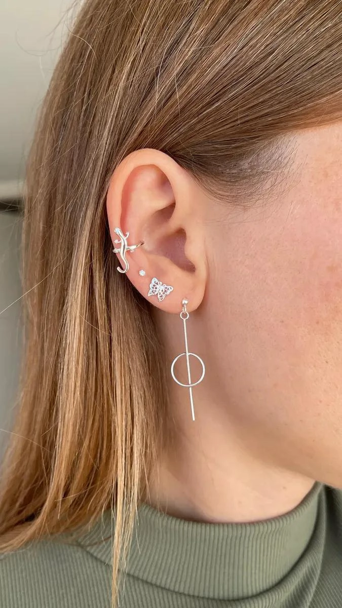 ARO EAR CUFF DE PLATA 925 SIN PERFORACION PARA ESTILO UNICO - 3