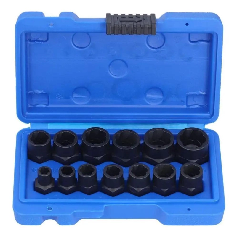 JUEGO DE EXTRACTORES DE TUERCAS DE 13 PIEZAS PARA MECANICA - 1