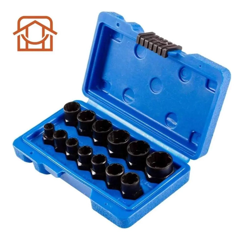 JUEGO DE EXTRACTORES DE TUERCAS DE 13 PIEZAS PARA MECANICA - 2