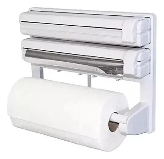DISPENSADOR MULTIFUNCIONAL 4 EN 1 PARA PAPEL DE COCINA Y ALUMINIO - 1
