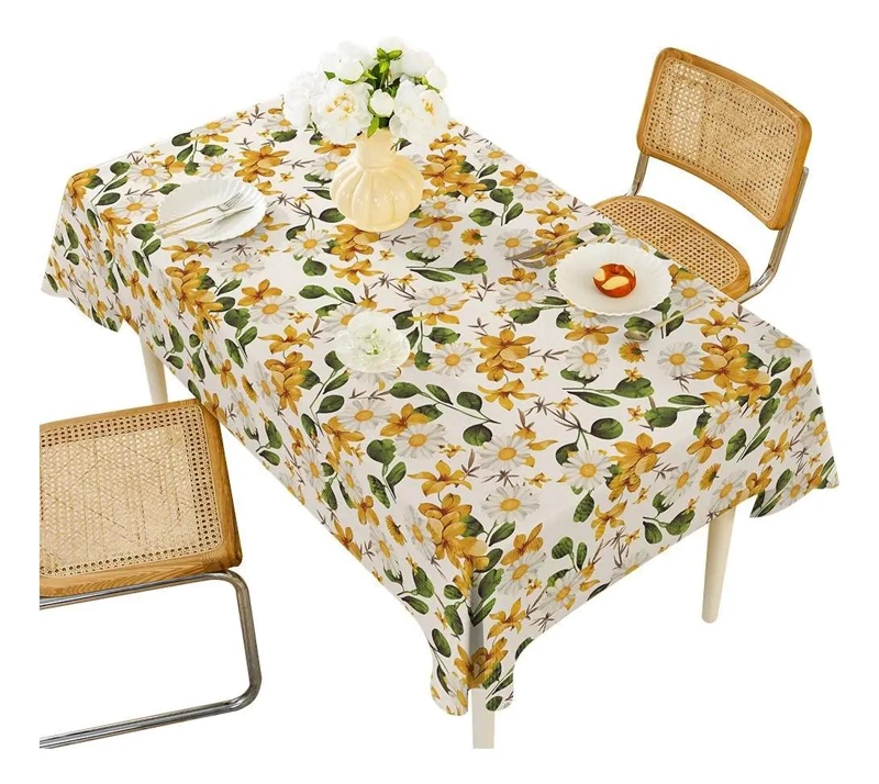MANTEL RECTANGULAR IMPERMEABLE 140X220 CM DISEÑO GEOME TRICO - 1