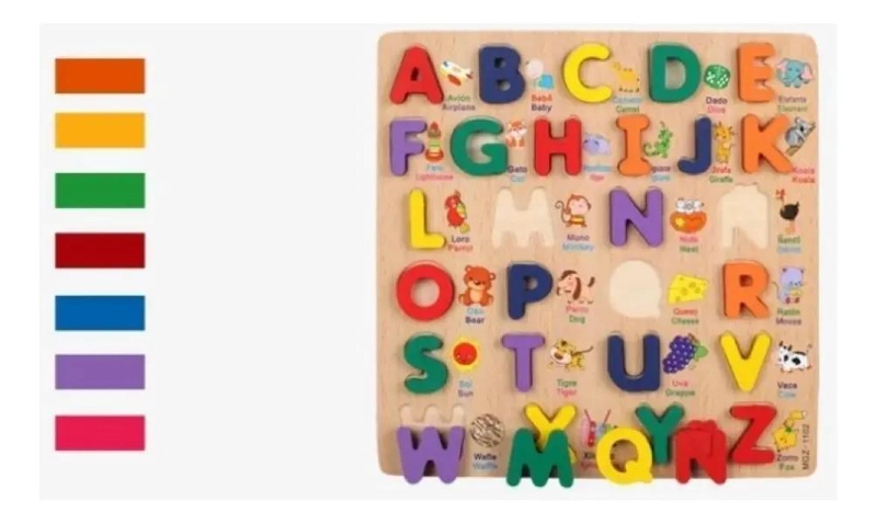 ROMPECABEZAS DIDACTICO ABECEDARIO DE MADERA PARA NIÑOS - 4