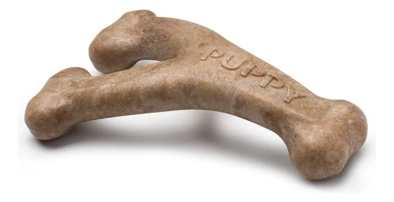 HUESO JUGUETE PARA PERROS CON SABOR A TOCINO PARA CACHORROS - 2