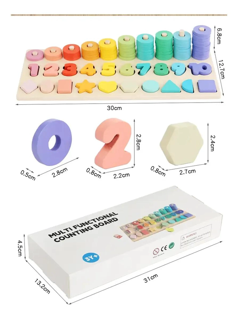 ROMPECABEZAS DE MADERA MONTESSORI PARA MOTRICIDAD FINA - 4
