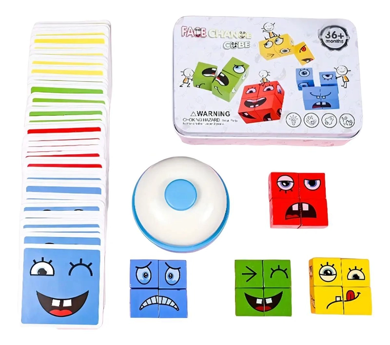 ROMPECABEZAS DIDACTICO EMOJI CON TIMBRE PARA NIÑOS - 1
