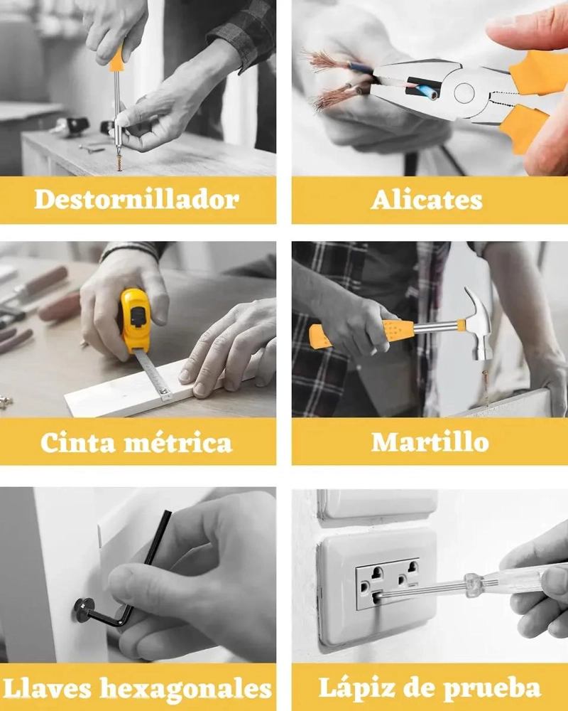 SET DE HERRAMIENTAS MANUALES 24 PIEZAS CON CAJA - 6