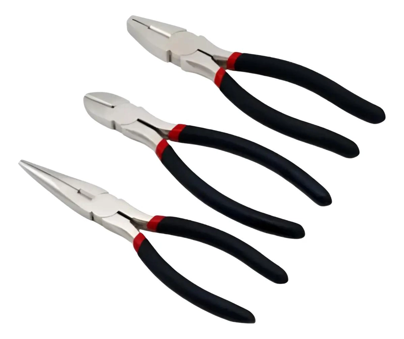 SET DE ALICATES 3 PIEZAS PARA ELECTRICIDAD Y BRICOLAJE - 1