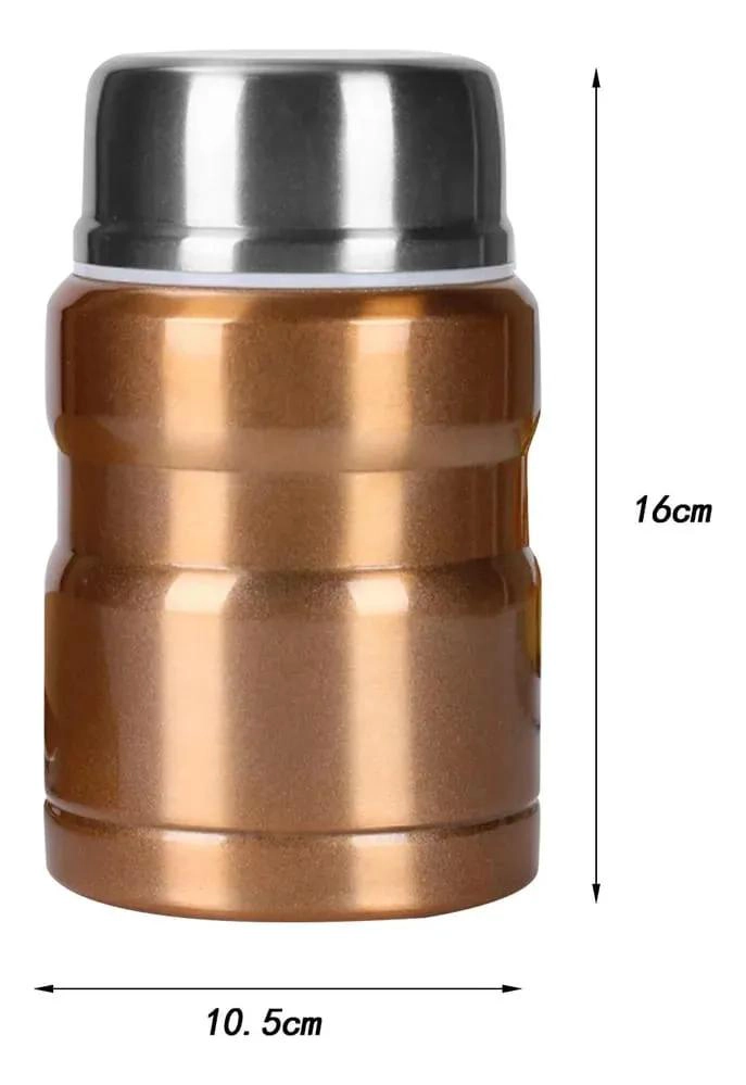 TERMO DE COMIDA ACERO INOXIDABLE 500ML CON CUCHARA PLEGABLE - 4