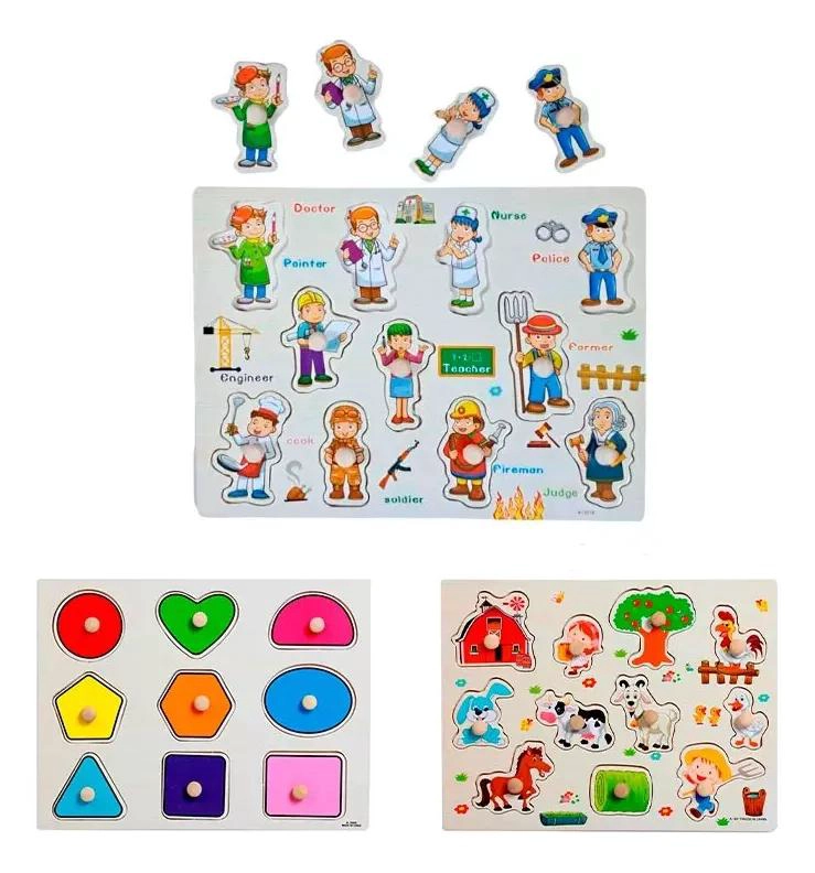 7 PUZZLES EDUCATIVOS PARA NIÑOS CON DISEÑOS VARIADOS - 6