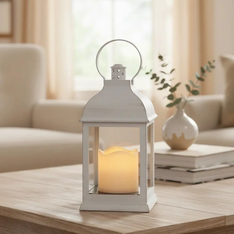 FANAL DE ILUMINACION DECORATIVA LED VINTAGE EN COLOR BLANCO - 1