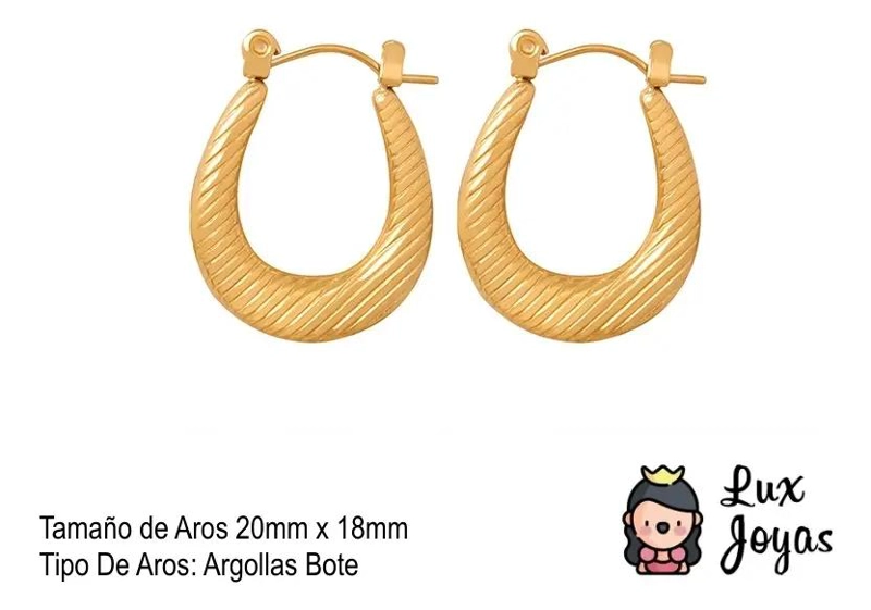 AROS BAÑADOS EN ORO 18K DISEÑO EXCLUSIVO Y ELEGANTE - 3