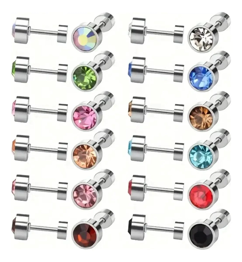 AROS ELEGANTES DE ACERO DE TITANIO PARA BRILLAR - 6