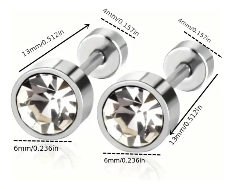 AROS ELEGANTES DE ACERO DE TITANIO PARA BRILLAR - 7