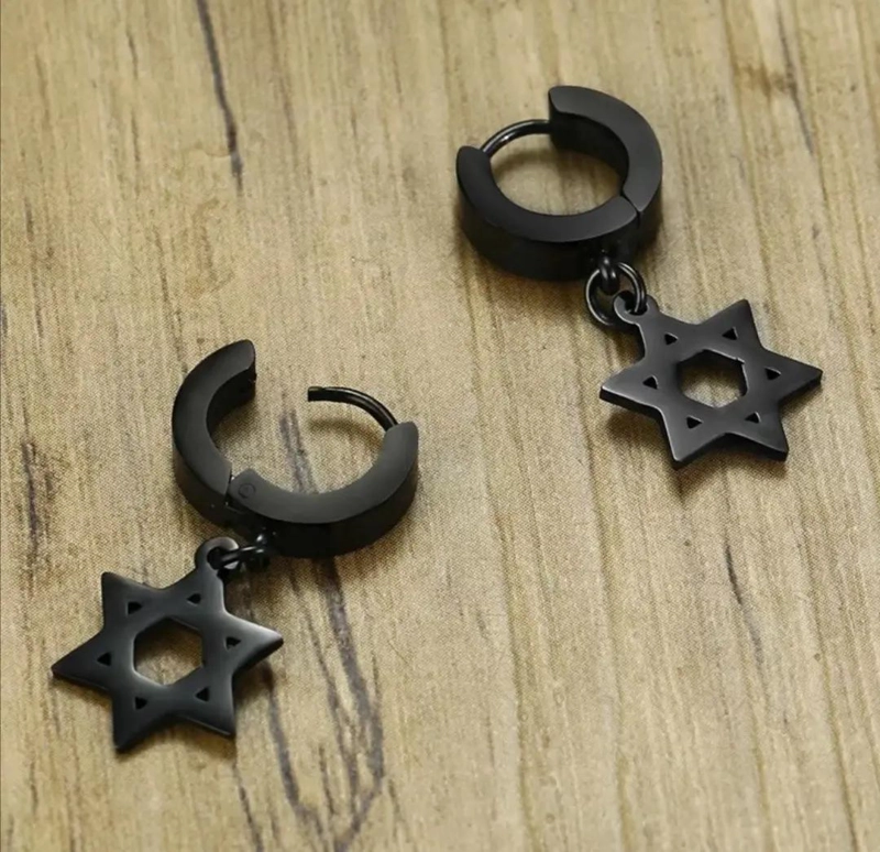 AROS PIERCING ESTRELLA DE DAVID EN ACERO INOXIDABLE - 2