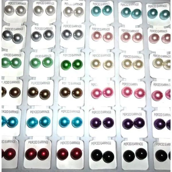 PACK DE 5 PARES DE AROS DE PERLAS ELEGANTES Y MODERNOS - 1