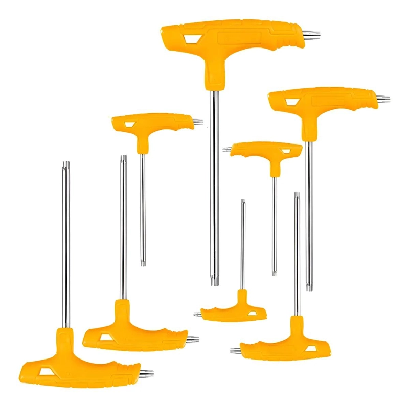 JUEGO DE LLAVE TORX 8 PIEZAS COLOR AMARILLO - 1