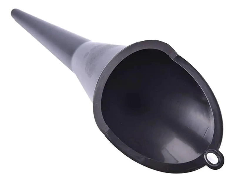 EMBUDO LARGO DE POLIPROPILENO PARA LIQUIDOS CON BOCA DE 8 CM Y 27 CM DE LARGO - 3
