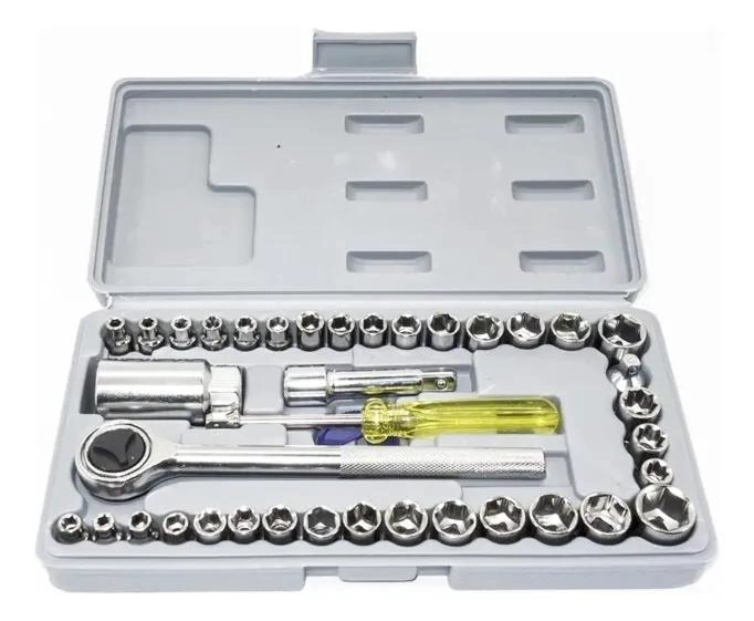 SET DE LLAVE DE DADOS DE 40 PIEZAS EN ESTUCHE PRACTICO - 2