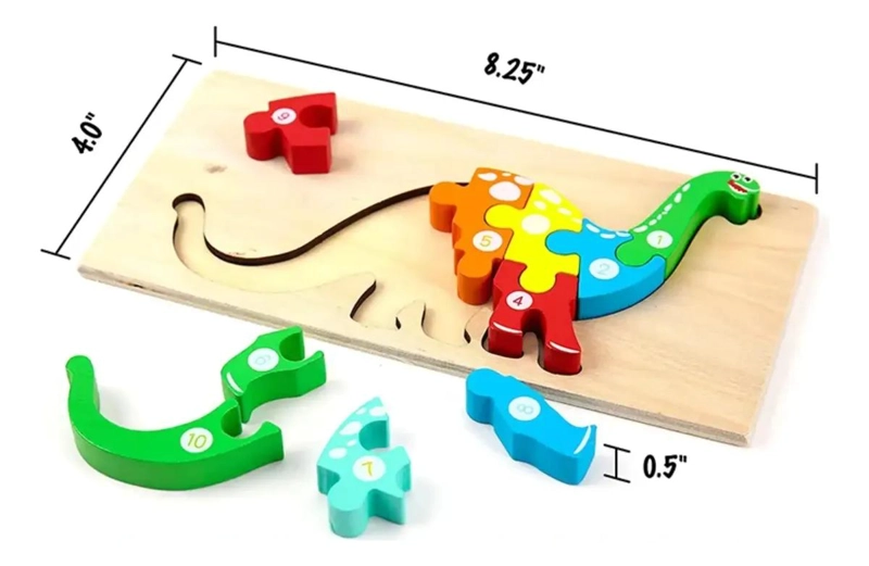 SET DE 3 ROMPECABEZAS DE MADERA PARA NIÑOS - 2