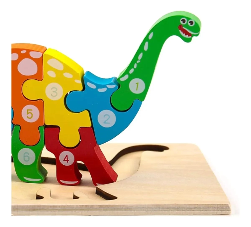 SET DE 3 ROMPECABEZAS DE MADERA PARA NIÑOS - 4