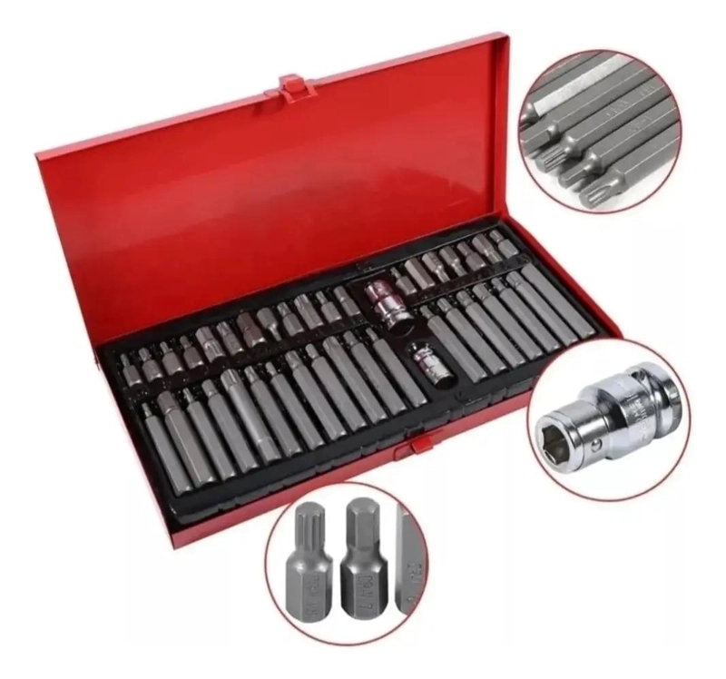 KIT DE PUNTAS HEXAGONALES Y TORX DE 40 PIEZAS PARA HERRAMIENTAS - 1