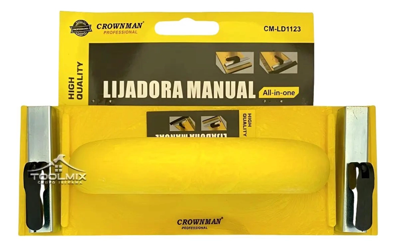 LIJADORA MANUAL CON MANGO 23X8 CM PARA LIJA PROFESIONAL - 1