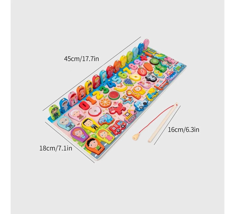 PUZZLE MAGNE TICO DE MADERA PARA APRENDER NUMEROS Y COLORES - 5