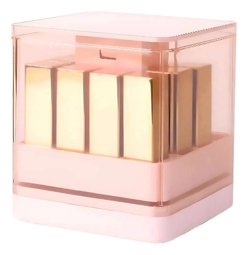 ORGANIZADOR DE MAQUILLAJE LEVANTABLE ROSA PARA LABIALES - 1