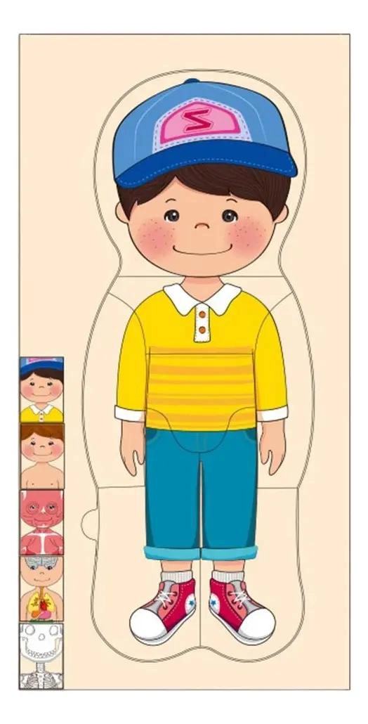 ROMPECABEZAS DE MADERA CUERPO HUMANO PARA NIÑOS - 2