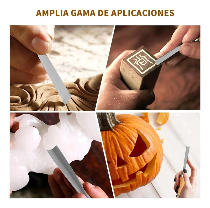 PACK DE 12 CINCELES PARA TALLADO EN MADERA - 2